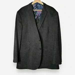 JERMYN & BOND Men’s Sport Coat Blazer Big&Tall 52 R Floral Modern Fit Woven $300